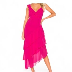 SHOW ME YOUR MUMU Samba Fuschia Ruffle Dress - Small
